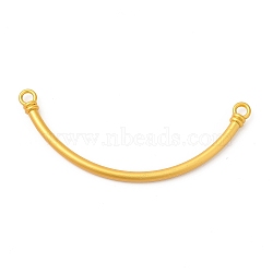 Rack Plating Alloy Connector Charms, Curved Bar Links, Matte Gold Color, 24x63x3mm, Hole: 2.8mm(PALLOY-M201-04MG)