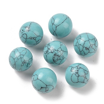 Synthetic Turquoise No Hole Sphere Beads, Round, 16mm