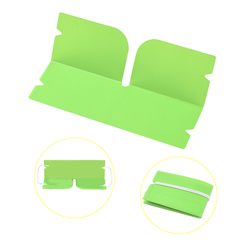 Portable Foldable Plastic Mouth Cover Storage Clip Organizer, for Disposable Mouth Cover, Lime, 190x120x0.3mm