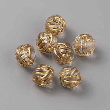 Plating Acrylic Beads(OACR-WH0006-36)-1