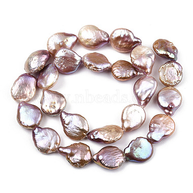 Chapelets de perles en Keshi naturel(PEAR-S012-23A-1)-3