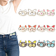 7 Pairs 7 Colors Monster Shape Alloy Adjustable Jean Button Pins(AJEW-GO0001-33)-1