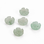 Natural Green Aventurine Beads, Flower, 10x10x4mm, Hole: 1.5mm(G-T122-53)