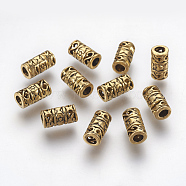 Tibetan Style Alloy Beads, Column, Cadmium Free & Lead Free, Antique Golden, 12x6mm, Hole: 3.5mm(GLF0856Y)