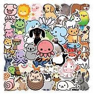 50Pcs Paper Stickers, Self-adhesion, for DIY Albums Diary, Laptop Decoration Cartoon Scrapbooking, Animal Pattern, 50~70mm(ZODI-PW0001-077)