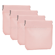 PU Leather Wallet, Change Purse, Small Storage Bag for Earphone, Coin, Jewelry, with Magnetic Closure, Pink, 8.4x8.1x0.5cm(AJEW-WH0283-67B)