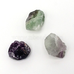 Rough Raw Natural Fluorite Beads, No Hole, Nuggets, 39~48x32~35x26~28mm, 18pcs/1000g(G-WH0017-01)
