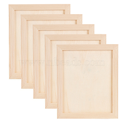 Wood Painting Canvas Panels, Blank Drawing Boards, for Oil & Acrylic Painting, Square, BurlyWood, 23x18.8x0.8cm(DIY-OC0003-84A)