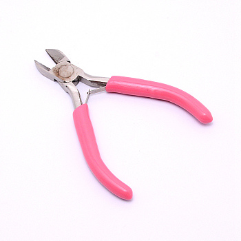 Carbon Steel Jewelry Pliers, Wire Cutters, Platinum, 110x47x8.5mm