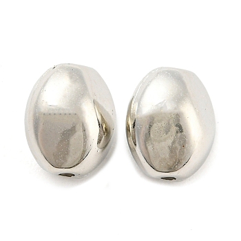 CCB Plastic Beads, Oval, Platinum, 7x6x5mm, Hole: 0.5mm