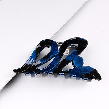 Hair Claw Clip, PVC Ponytail Hair Clip for Girls Women, Royal Blue, 43x93x42mm