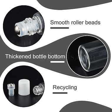 24Pcs Transparent Glass Roller Ball Bottles(MRMJ-BC0003-35)-5