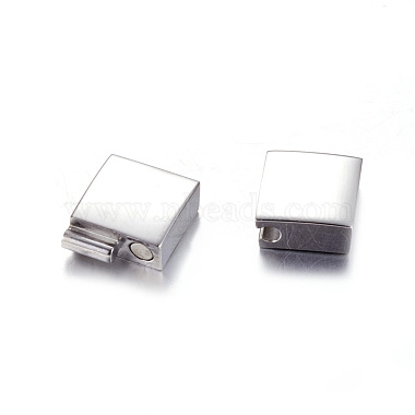 304 Stainless Steel Magnetic Clasps with Glue-in Ends(X-STAS-I011-04)-3