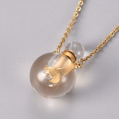 Natural Quartz Crystal Openable Perfume Bottle Pendant Necklaces(G-K295-D-G)-2