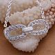 Simple Silver Color Plated Brass Cubic Zirconia Bowknot Pendant Necklaces For Women(NJEW-BB12891)-4