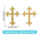 16Pcs 4 Styles Cross Fleury Polyester Embroidery Iron on Applique Patch(PATC-DC0001-02)-2