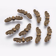 Tibetan Style Alloy Beads, Lead Free & Cadmium Free, Antique Bronze Color, Butterfly, 22x7mm, Hole: 1mm(TIBEB-1331-AB-LF)
