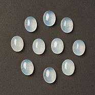 Natural Malaysia Jade Cabochons, Flat Back Oval, 10x8x4~4.5mm(G-G994-A04-03)