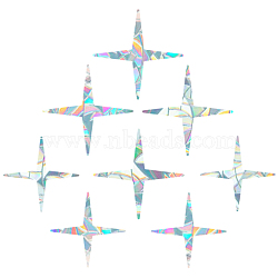 Rainbow Prism Paster, Window Sticker Decorations, Star, Colorful, 15x15cm, 18x18cm, 8pcs/set(DIY-WH0203-71)