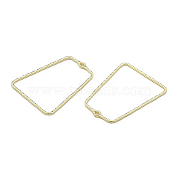 Alloy Open Back Bezel Pendants, For DIY UV Resin, Epoxy Resin, Pressed Flower Jewelry, Cadmium Free & Lead Free, Trapezoid, Light Gold, 48x37x1.7mm, Hole: 1.5mm(PALLOY-T085-04LG)