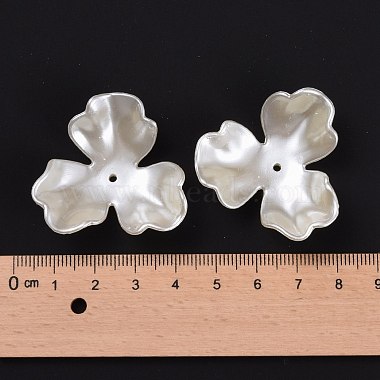 3-Petal Flower ABS Plastic Imitation Pearl Bead Caps(OACR-R016-05)-4