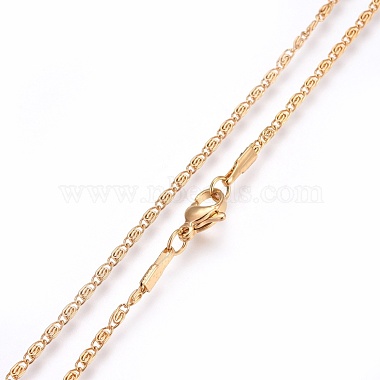 304 Stainless Steel Lumachina Chain Necklaces(X-NJEW-F248-17A-G)-2