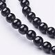 Natural Black Onyx Round Beads Strands(GSR3mmC097)-2