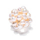 Perlas redondas naturales de perlas cultivadas de agua dulce(PEAR-N020-04C)-2