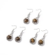 Natural Tiger Eye Teardrop Dangle Earrings with Crystal Rhinestone(EJEW-A092-02P-16)-1