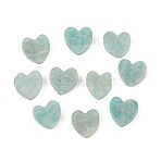 Natural Amazonite Beads, Heart, 6x6x2mm, Hole: 0.8mm(G-H356-01A-04)