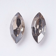 Imitation Austrian Crystal Glass Rhinestone, Grade A, Pointed Back & Back Plated, Horse Eye, Satin, 15x7x4mm(RGLA-K007-7X15-001SA)