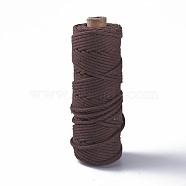 Cotton String Threads, Macrame Cord, Decorative String Threads, for DIY Crafts, Gift Wrapping and Jewelry Making, Coconut Brown, 3mm, about 54.68 yards(50m)/roll(OCOR-T001-01-04)