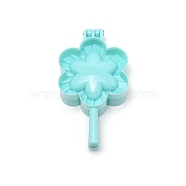 Flower Shaped Plastic Dumplings Making Molds, for Mold Kitchen Tool Baking Accessories, Pale Turquoise, 139x74x33mm, Inner Diameter: 56x49mm(DIY-WH0268-01B)