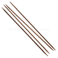 Bamboo Double Pointed Knitting Needles(DPNS), Peru, 250x3.5mm, 4pcs/bag(TOOL-R047-3.5mm-03)