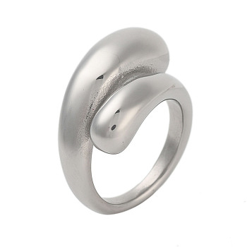 304 Stainless Steel Rings for Women, Stainless Steel Color, US Size 9(18.9mm)