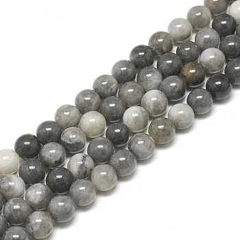 Natural Hawk's Eye Beads Strands, Eagle Eye Stone, Round, 6mm, Hole: 1mm, about 59~60pcs/strand, 15.08~15.43 inch(38.3~39.2cm)