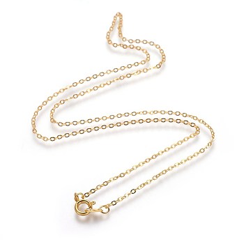 Brass Cable Chain Necklaces, Nickel Free, Golden, 16 inch, 2x1.5mm