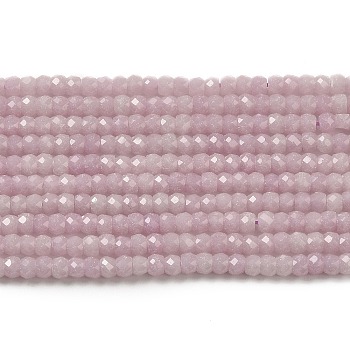 Synthetic Luminous Stone Beads Strands, Faceted, Barrel, Glow in the Dark, Rosy Brown, 3x2mm, Hole: 0.6mm, about 156pcs/strand, 14.17 inch(36cm)