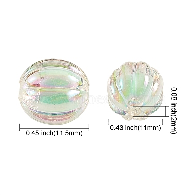 60pcs 6 couleurs perles acryliques transparentes(OACR-CJ0001-15)-2