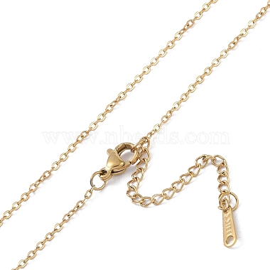 201 Stainless Steel Cable Chain Necklaces(NJEW-P309-17B-G)-3