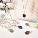 Nbeads 6Pcs 6 Styles Natural Gemstone Copper Wire Wrapped Pendants(G-NB0003-75)-4