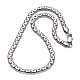 304 en acier inoxydable boîte colliers et des bracelets de la chaîne des ensembles de bijoux(SJEW-K029-P)-2