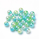 Rainbow Acrylic Imitation Pearl Beads(OACR-R065-6mm-A03)-1