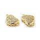 Brass Micro Pave Clear Cubic Zirconia Connector Charms(KK-E068-VB340)-2