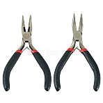 2Pcs 2 Styles Carbon Steel Chain Nose Pliers for Jewelry Making Supplies, Wire Cutter, Polishing, Gunmetal, 12.5~13cm, 1pc/style(TOOL-TADJ0001-07)