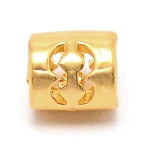 Alloy Beads, Column with Hollow Number, Matte Gold Color, Number, 6.5x6mm, Hole: 3.3mm(FIND-TAC0002-013-08)