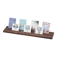 3-Slot Wooden Earring Display Stands, Earring Organizer Holder, Rectangle, Coconut Brown, 39.8x7.8x1.2cm, Groove: 0.2cm(ODIS-WH0029-60)