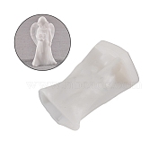 DIY Angel Figurine Silicone Molds, Resin Casting Molds, for UV Resin, Epoxy Resin Craft Making, Flower Pattern, 63x73x114mm, Inner Diameter: 50x65x114mm(DIY-A035-03D)