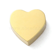 Ion Plating(IP) 304 Stainless Steel Laser Cut Beads, Heart, Real 18K Gold Plated, 7.5x8x3mm, Hole: 2mm(STAS-N104-03G)