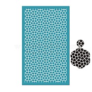 Polyester Silk Screen Printing Stencil, Reusable Polymer Clay Silkscreen Tool, for DIY Polymer Clay Earrings Making, Hexagon, 151x96mm(PW-WG17308-04)